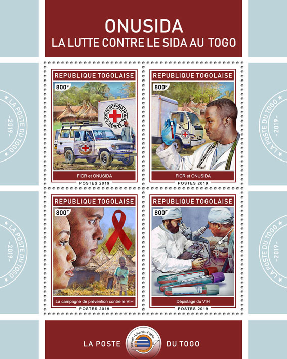 AIDS in Togo  - Issue of Togo postage stamps