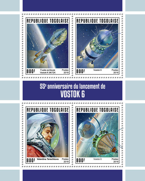 Vostok 6  - Issue of Togo postage stamps