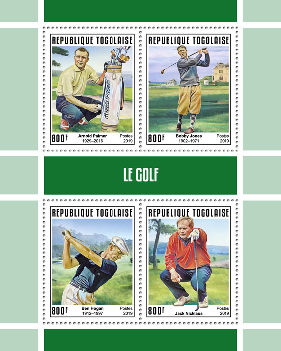 Golf - Issue of Togo postage stamps