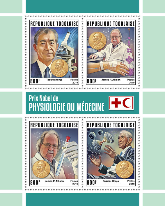 Nobel Prize in Physiology or Medicine - Issue of Togo postage stamps