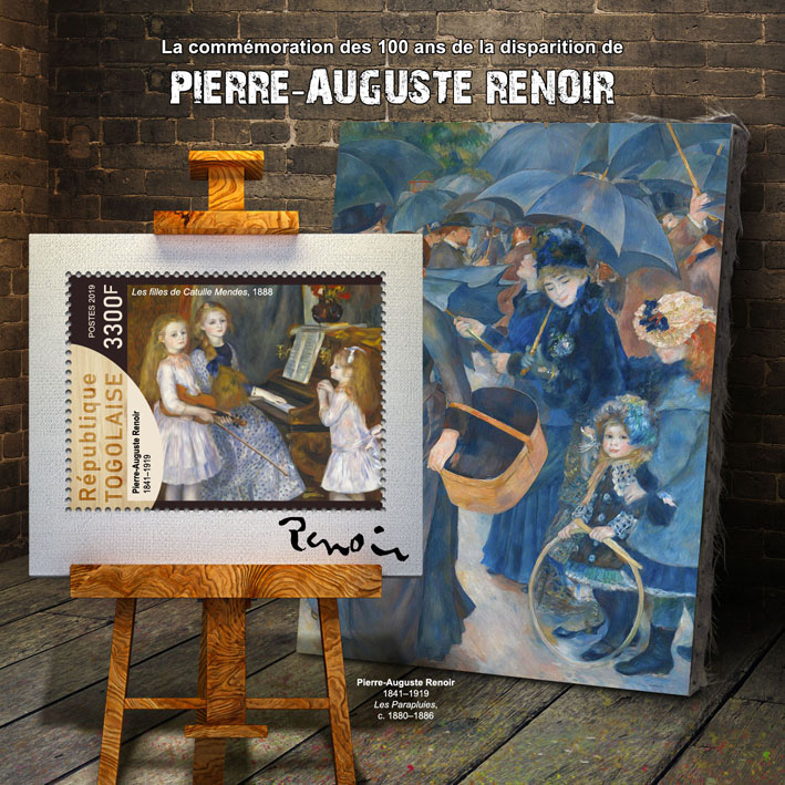 Pierre-Auguste Renoir - Issue of Togo postage stamps
