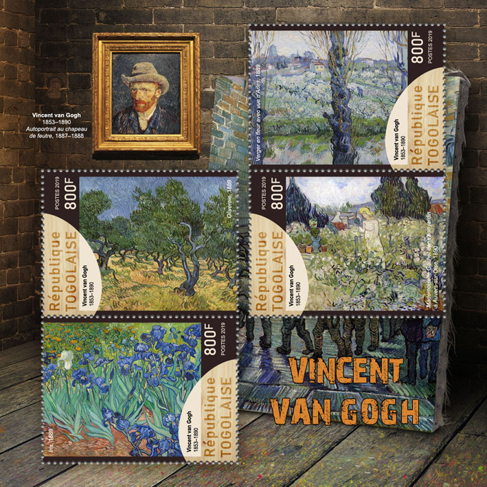 Vincent van Gogh  - Issue of Togo postage stamps