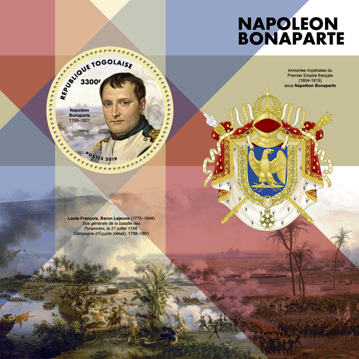 Napoleon Bonaparte - Issue of Togo postage stamps