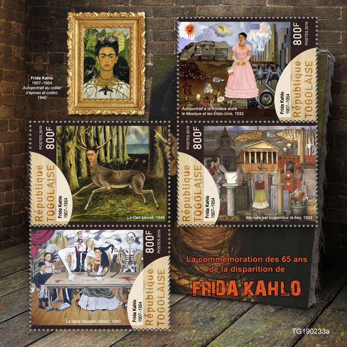 Frida Kahlo - Issue of Togo postage stamps