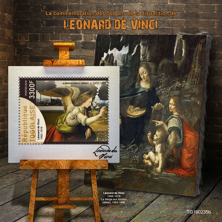 Leonardo da Vinci - Issue of Togo postage stamps