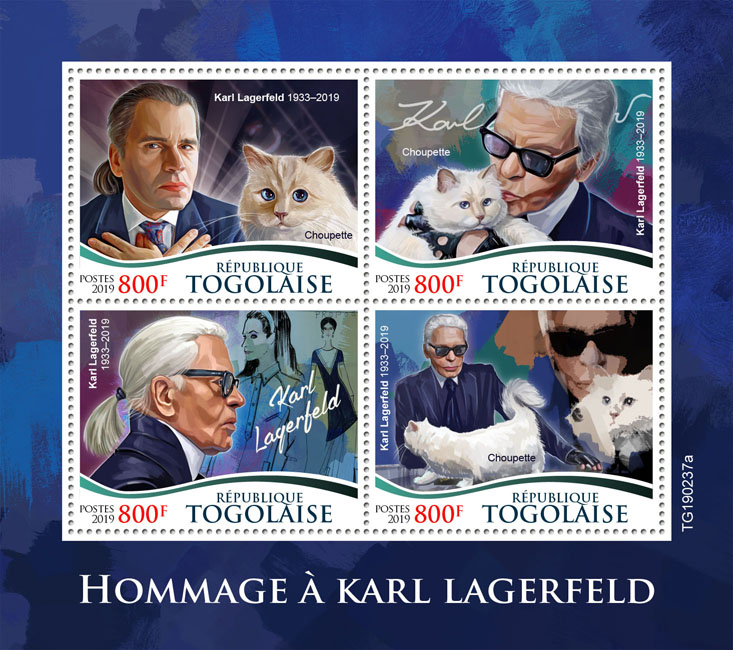Karl Lagerfeld - Issue of Togo postage stamps