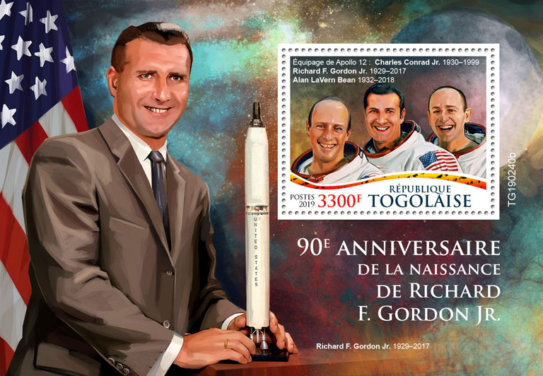 Richard F. Gordon Jr. - Issue of Togo postage stamps
