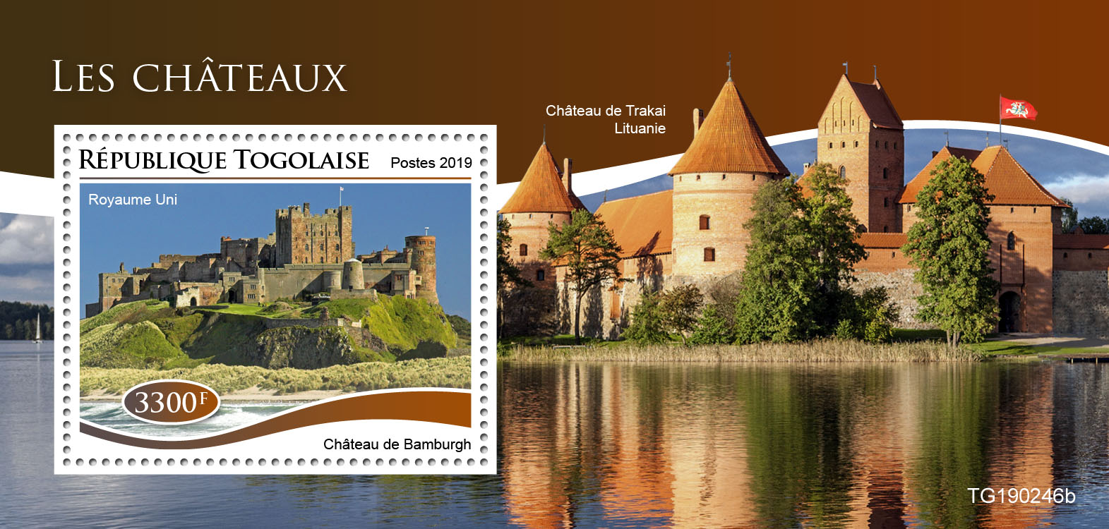 Castles - Issue of Togo postage stamps