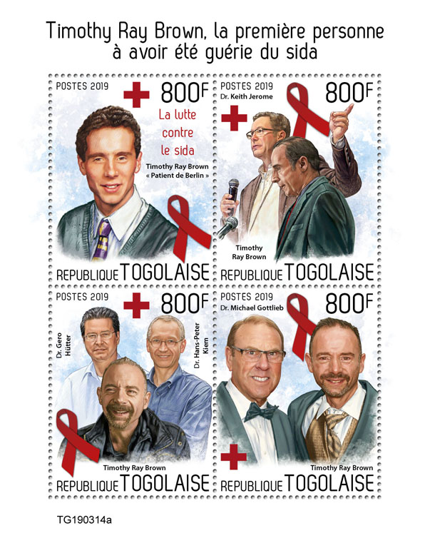 AIDS - Issue of Togo postage stamps