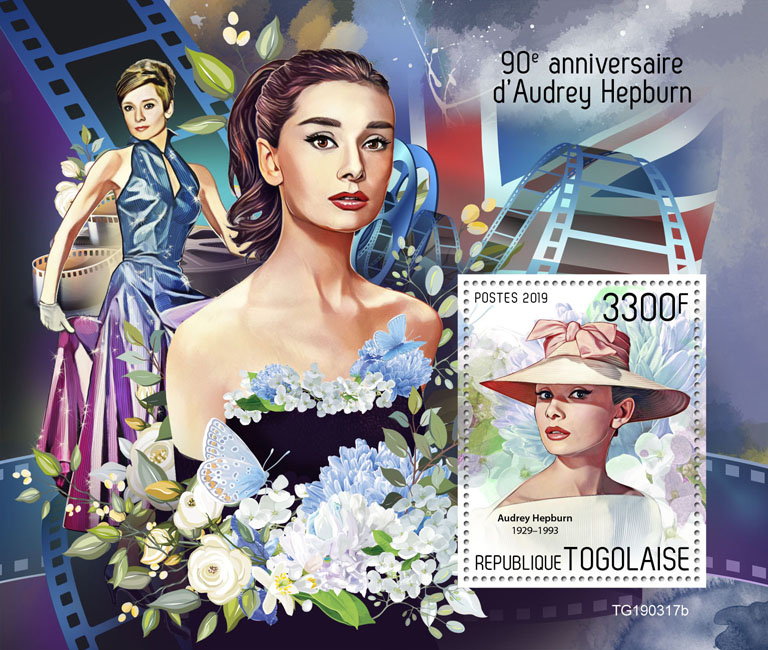 Audrey Hepburn - Issue of Togo postage stamps
