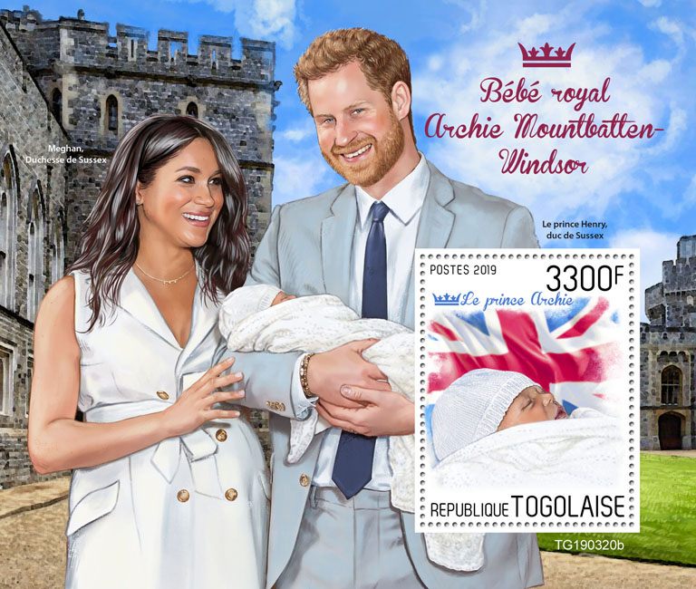 Royal baby - Issue of Togo postage stamps