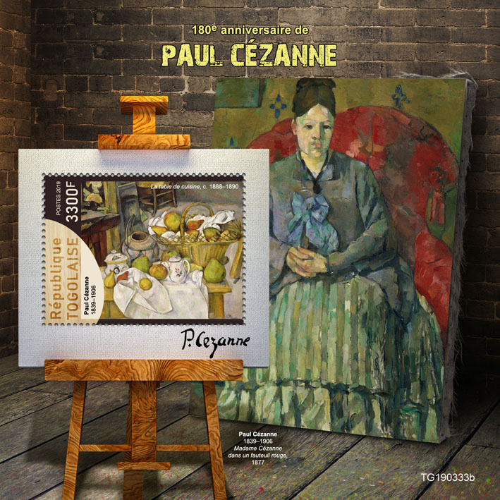 Paul Cezanne - Issue of Togo postage stamps
