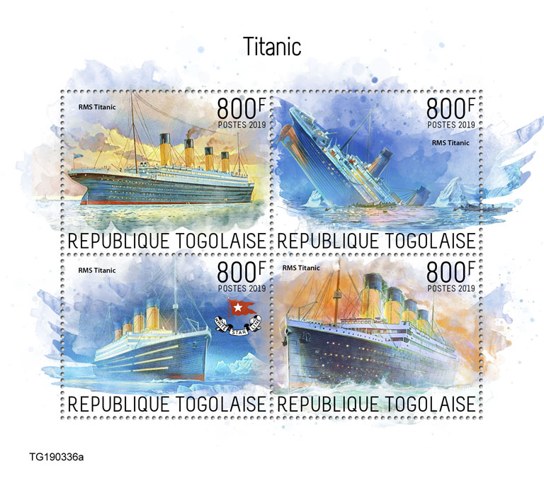 Titanic  - Issue of Togo postage stamps