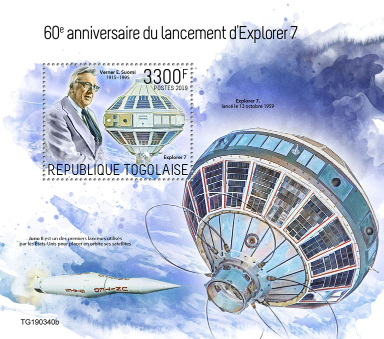 Launch of Explorer 7  - Issue of Togo postage stamps