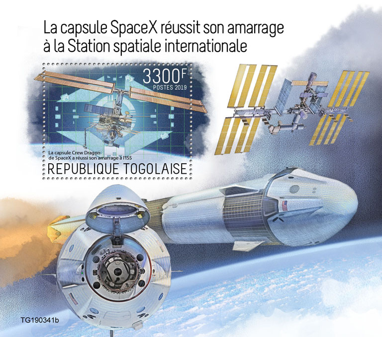 SpaceX - Issue of Togo postage stamps