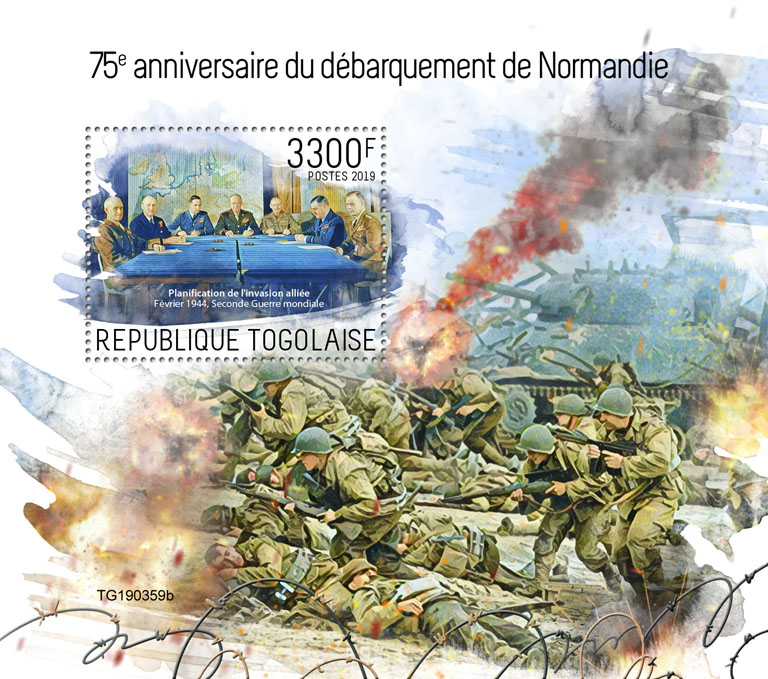 Normandy landings - Issue of Togo postage stamps
