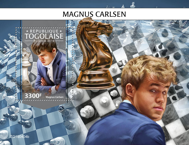 Magnus Carlsen - Issue of Togo postage stamps