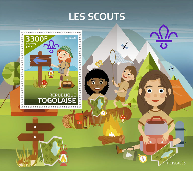 Scouts  - Issue of Togo postage stamps