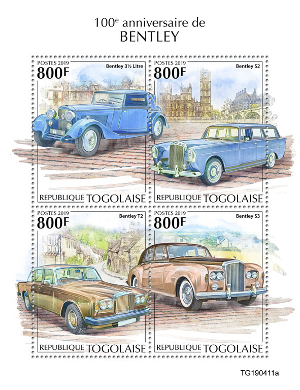 Bentley - Issue of Togo postage stamps