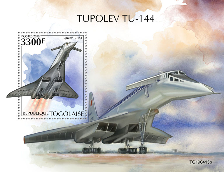 Tupolev TU-144  - Issue of Togo postage stamps