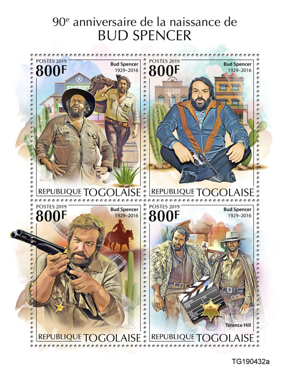 Bud Spencer - Issue of Togo postage stamps