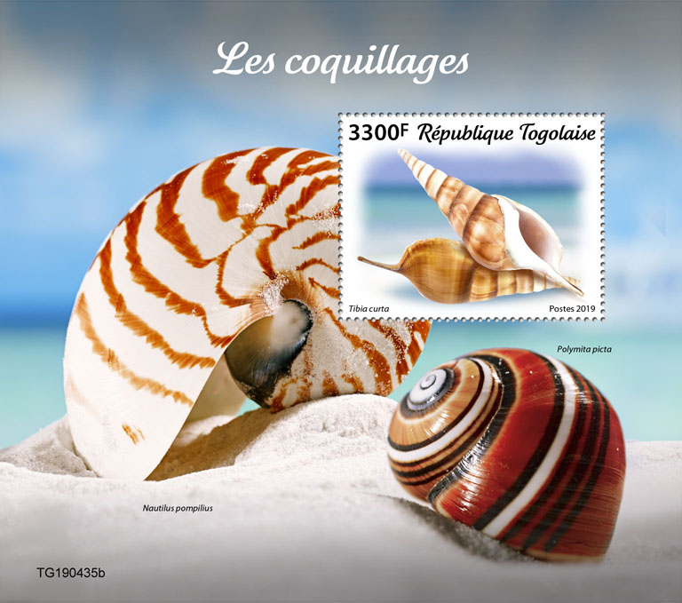 Shells - Issue of Togo postage stamps