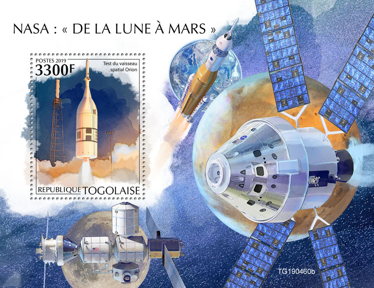 NASA “From Moon to mars” - Issue of Togo postage stamps