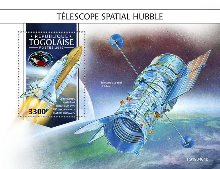 Hubble Space Telescope - Issue of Togo postage stamps
