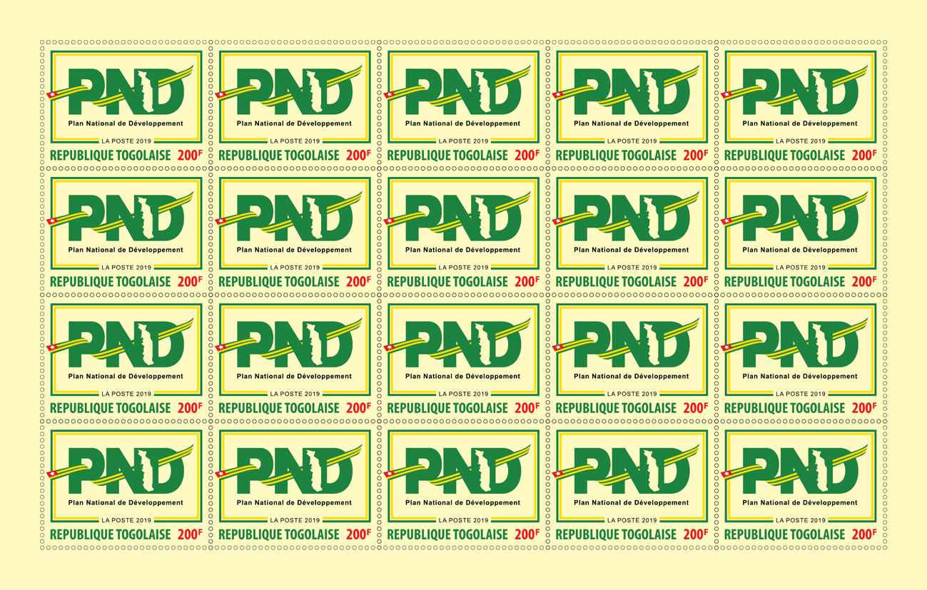 PND 20v - Issue of Togo postage stamps